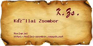 Kállai Zsombor névjegykártya